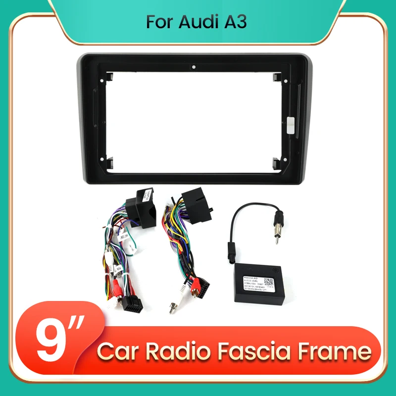 

2Din Android Car Radio Stereo Multimedia Player Dashboard Panel Frame Power Cable For Audi A3 8P 2003-2012 S3 2 RS3