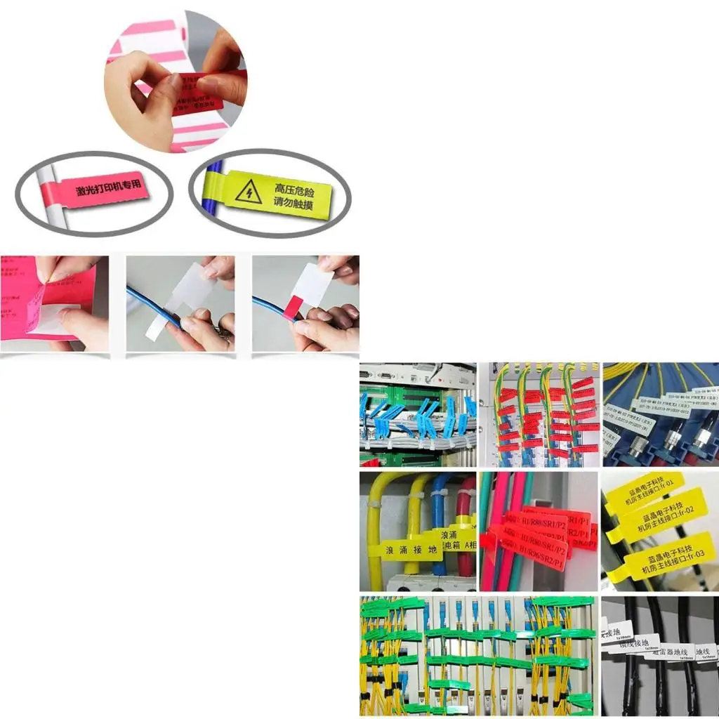 30 Pcs Printer Cable Label Printable & Handwriting Labels Stickers high quality