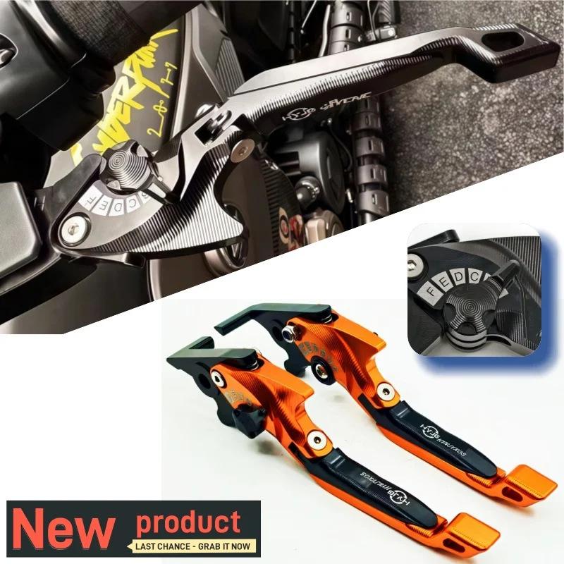 

For Kawasaki VN1500 Classic+Tourer 1998-2003 VN1600 Classic+Tourer 2003-05 3D Brake Lever Set Foldable Adjustable Handle Levers