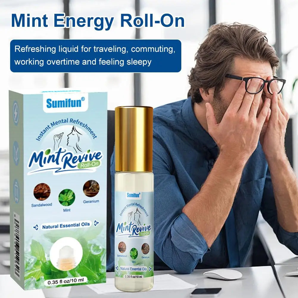 

10 мл мятный энергетический шариковый натуральный эссенционный мятный освежающий и бодрящий растительный дезодорант для облегчения сонливости, работы и остат R1J7