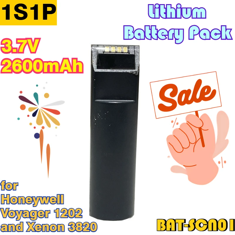

BAT-SCN01 1S1P 3.7V 2600mAh Lithium Battery Pack for Honeywell Voyager 1202 and Xenon 3820