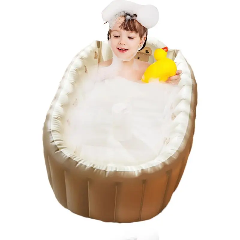 Inflatable Bathtub Toddler Portable Kids Bathing Pool Bath Tub Toddler Pool For Bathing Inflatable Spa Tub Mini Air Swimming