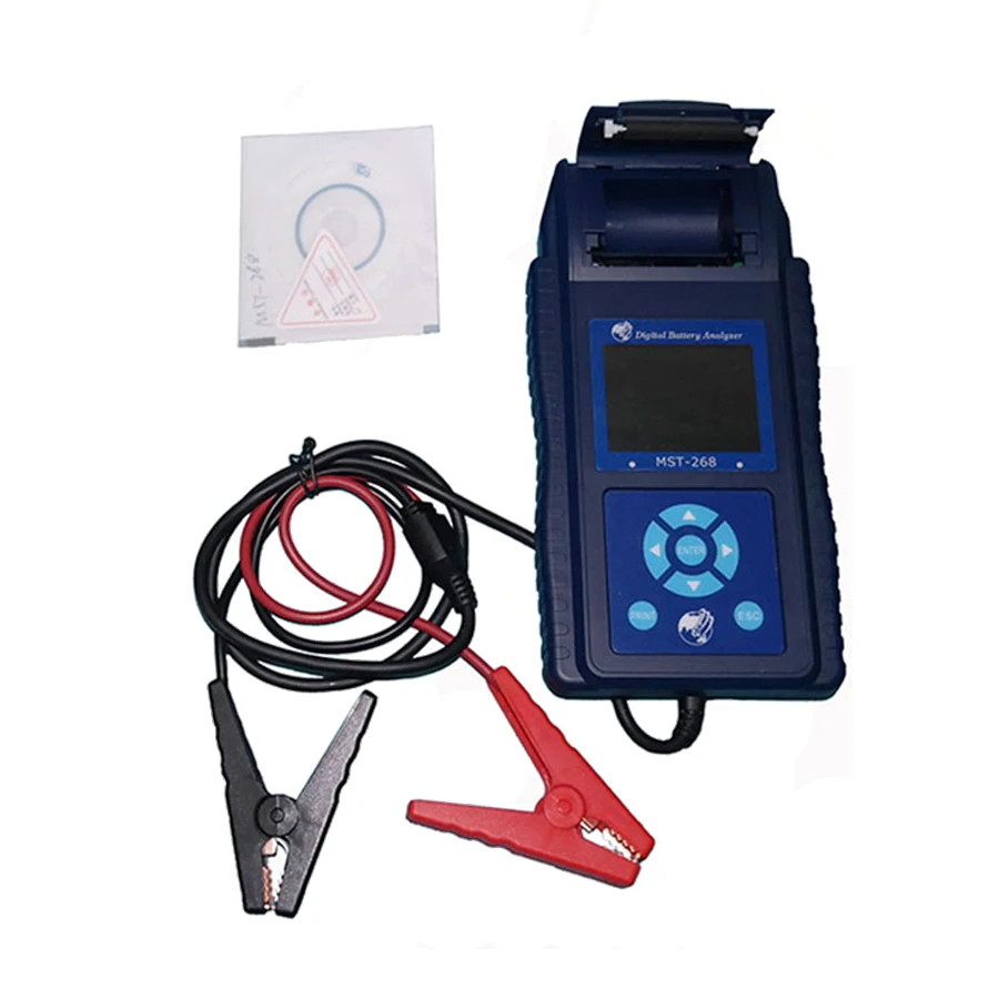 

MST-268 Car Digital Battery Analyzer with Printer Support Multi-language Automotive Power Tester CCA IEC EN JIS DIN