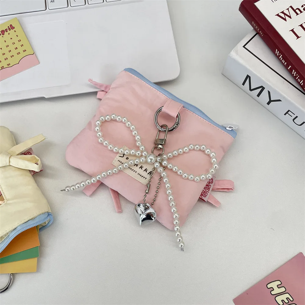 Fotokartenhalter, leichter Kartenhalter mit Schleife, Idol-Fotodisplay, Münzgeldbörse, Aufbewahrungstasche für Schlüsselanhänger, Campus-Transit