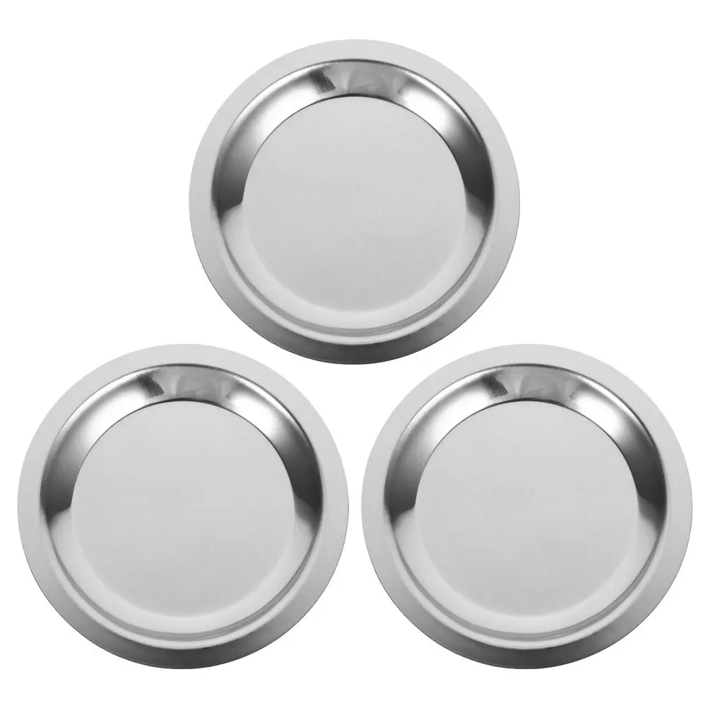 

3pcs Stainless Steel Wine Bottle Coaster Multi-Function Heat-Resistant Pad For Dining Table Tea Cup Cushion Round Kitchen