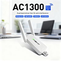 WALRAM WiFi 5 Wireless USB Adapter Dual Band 5G 2.4G USB3.0 1300Mbps Bluetooth 5.0 Wifi Antenna Dongle Network Card For Win10/11