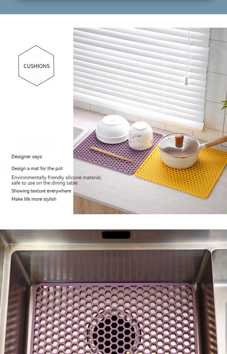 Silikon-Waschbeckenablauf, hohler Küchenfilter, Spritzmatte, Tischdekoration und Zubehör, Typ Stil, Material, Modellnummer, Funktion – Detail 8
