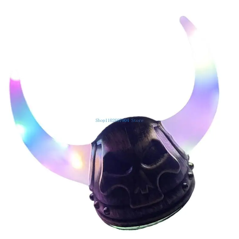 N7YF Vikinges Helmets w/ Horn Norses Barbarian Hat Hat Medieval Vikinges เครื่องแต่งกาย