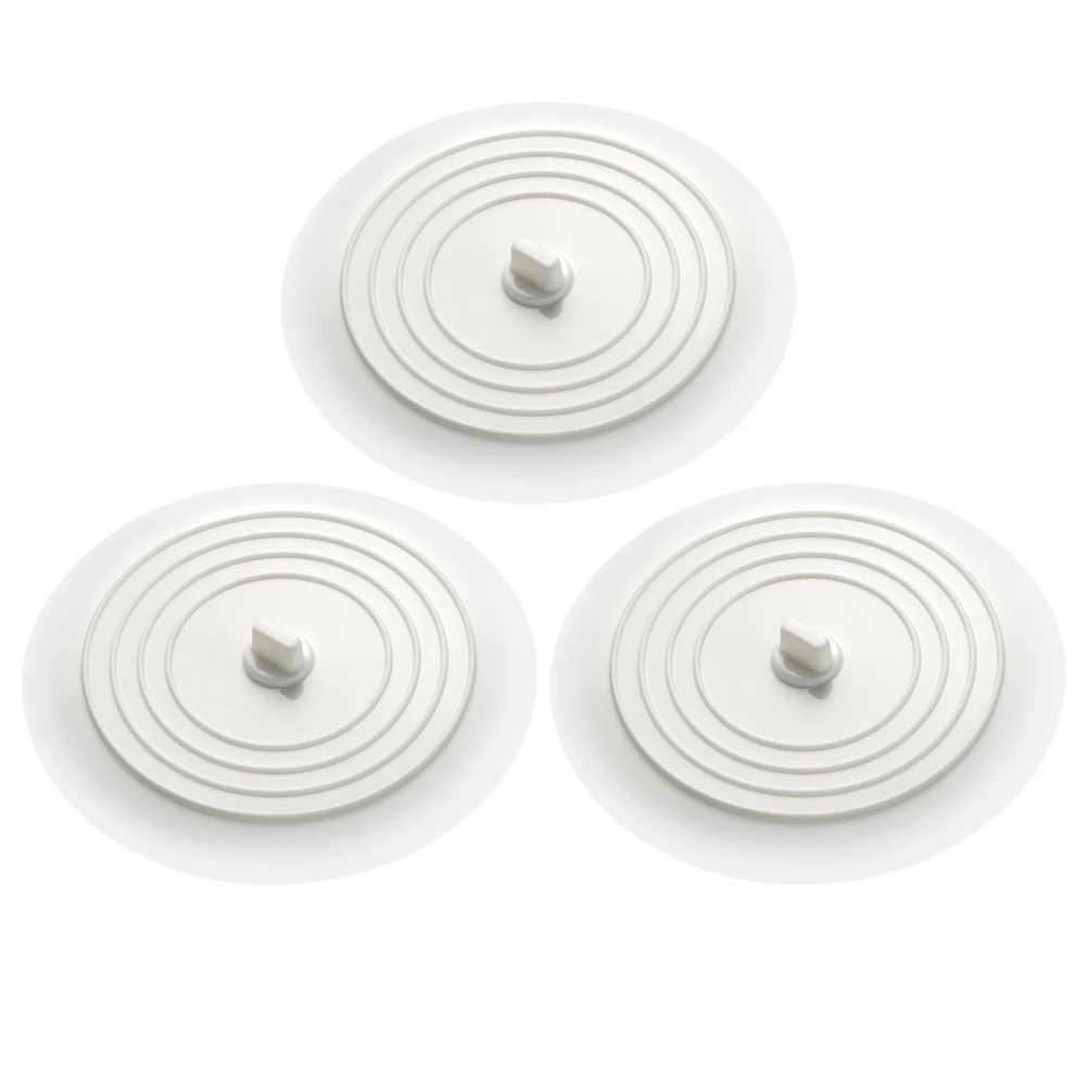 

3Pcs Silicone Bathtub Stopper Tub Drain Plug Sink Stopper Leak Proof Tub Drain Cover Kitchen Bathroom Bathtub Plug