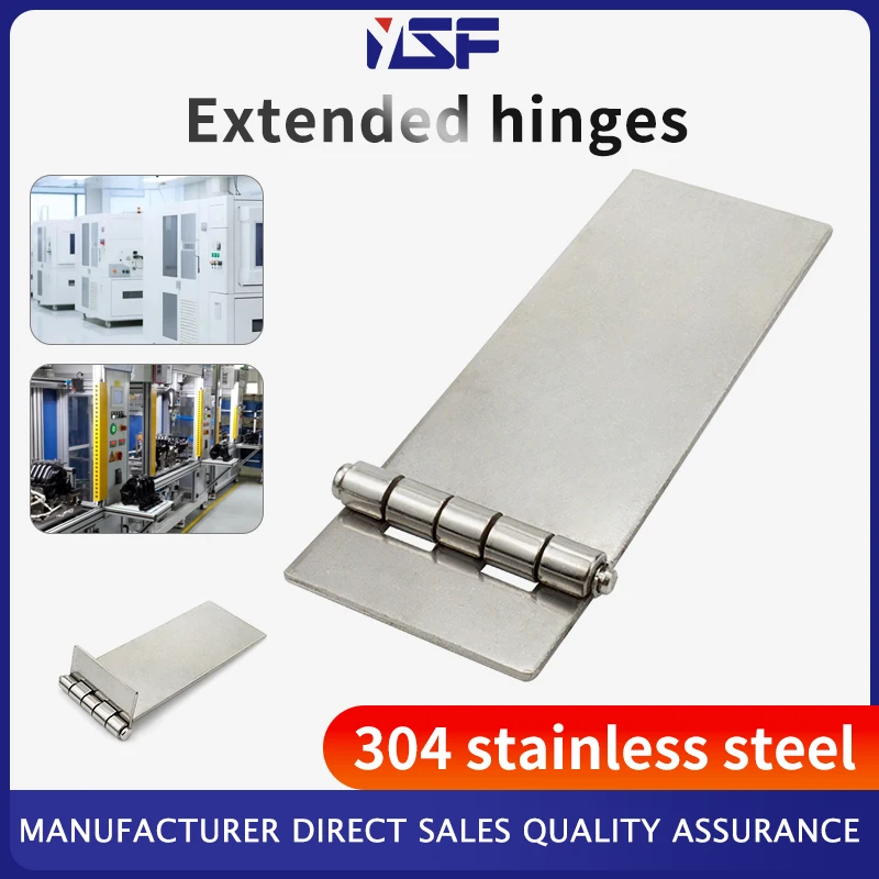 CL269 stainless steel 8-inch large extended asymmetric non-porous welded iron hinge industrial equipment cabinet door hinge