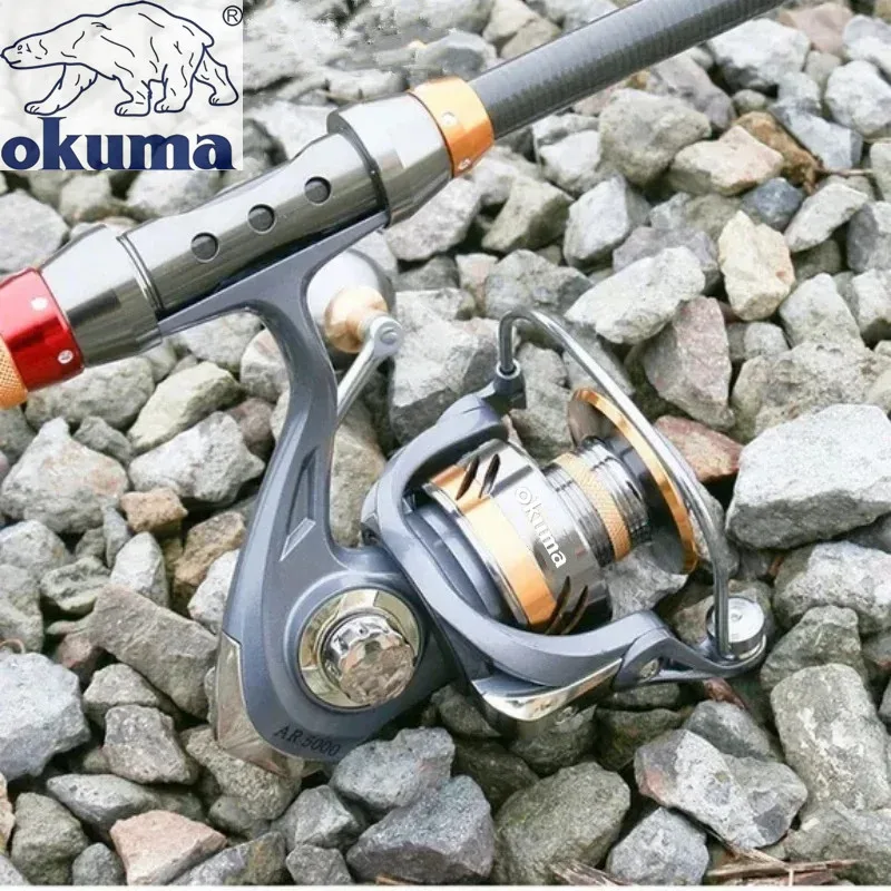 Newest OKUMA AR2000-7000 Fishing Reel Metal Ball Grip Spinning Reel 5.2:1 Metal Reel Cup 12KG Max Drag