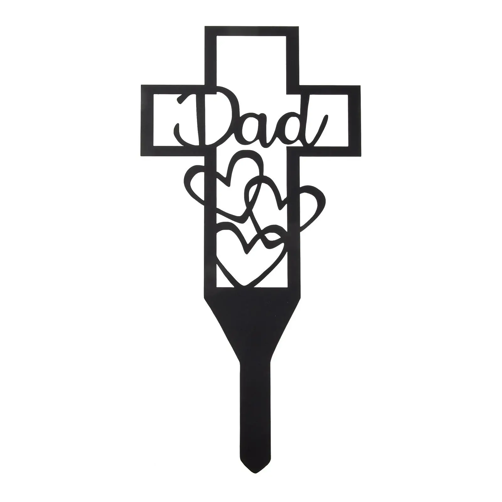 

Iron Cemetery Decorative Stakes for Outdoor Yard Lawn Ornament Grave Memorial Sign Durable Stable Long Lasting