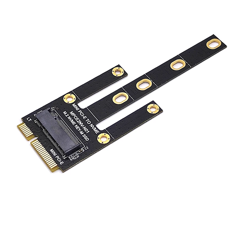 NOVO Mini PCIE para NVME Adaptador Mini PCIE para M2 MINI PCI-E para NVME Converter Riser Suporte 2230 2242 2260 2280 NVME PCIE M2 SSD