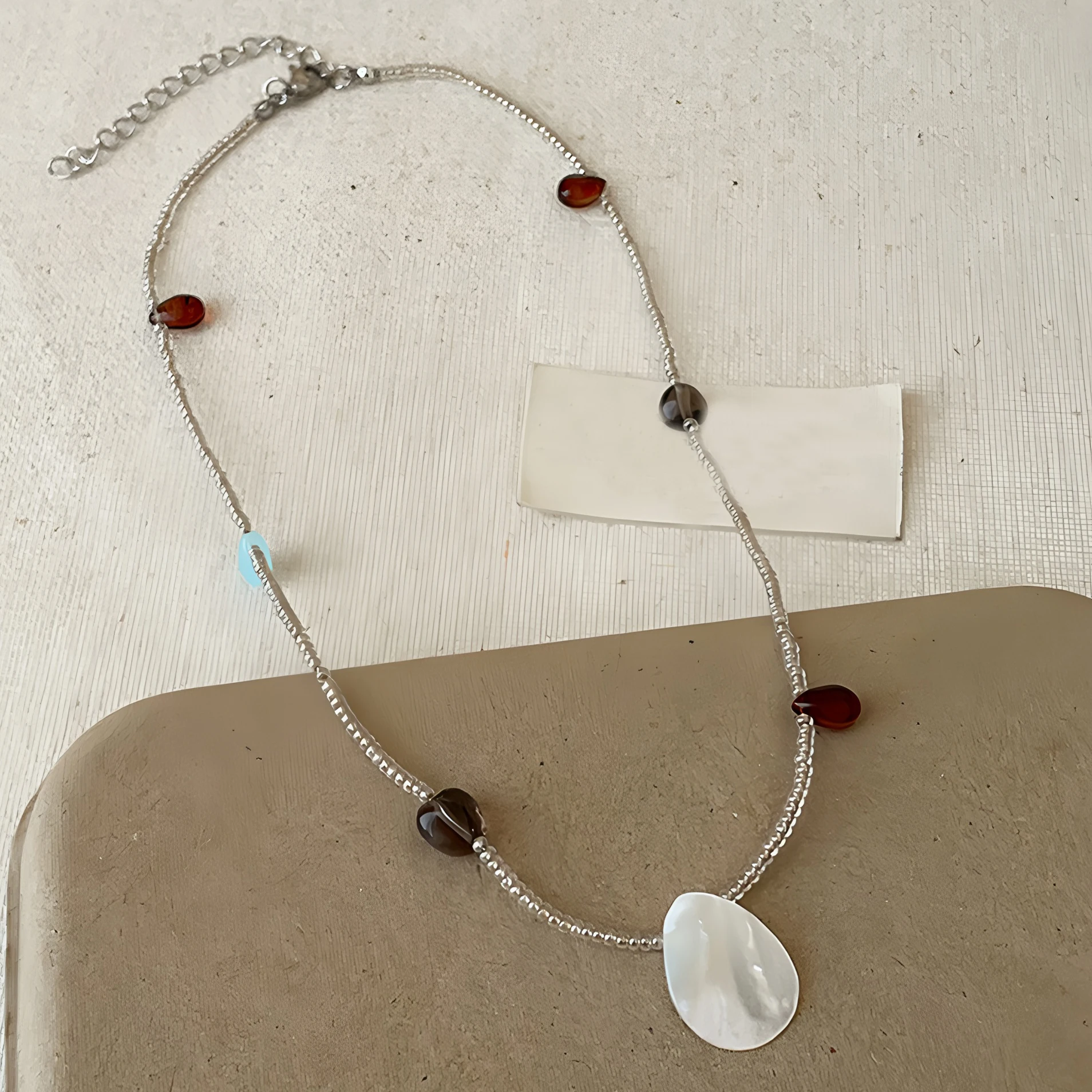 Women's 925 Sterling Silver Line Necklace