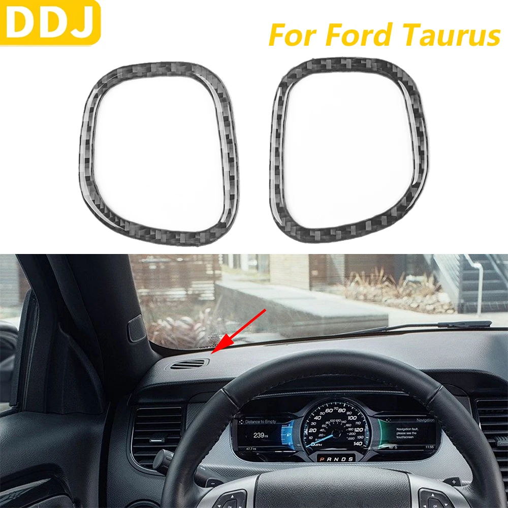 

For Ford Taurus 2013-2019 Carbon Fiber Dashboard Defogging Air Vent Outlet Panel Trim Cover Car Accessories Decoration Sticker