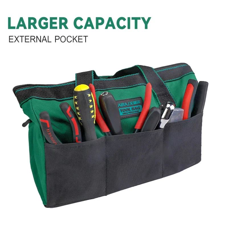 AIRAJ 13 Inch Tool Bag Electrician Multifunctional Strong Durable Oxford Thickened Woodworking Storage Portable Handheld Bag