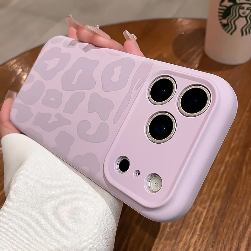 Modische Handyhüllen aus Flüssigsilikon mit Leopardenmuster für iPhone 17 16 12 Pro Max 14 15 Plus 17, staubdicht, weich, stoßfest. – Detail 7