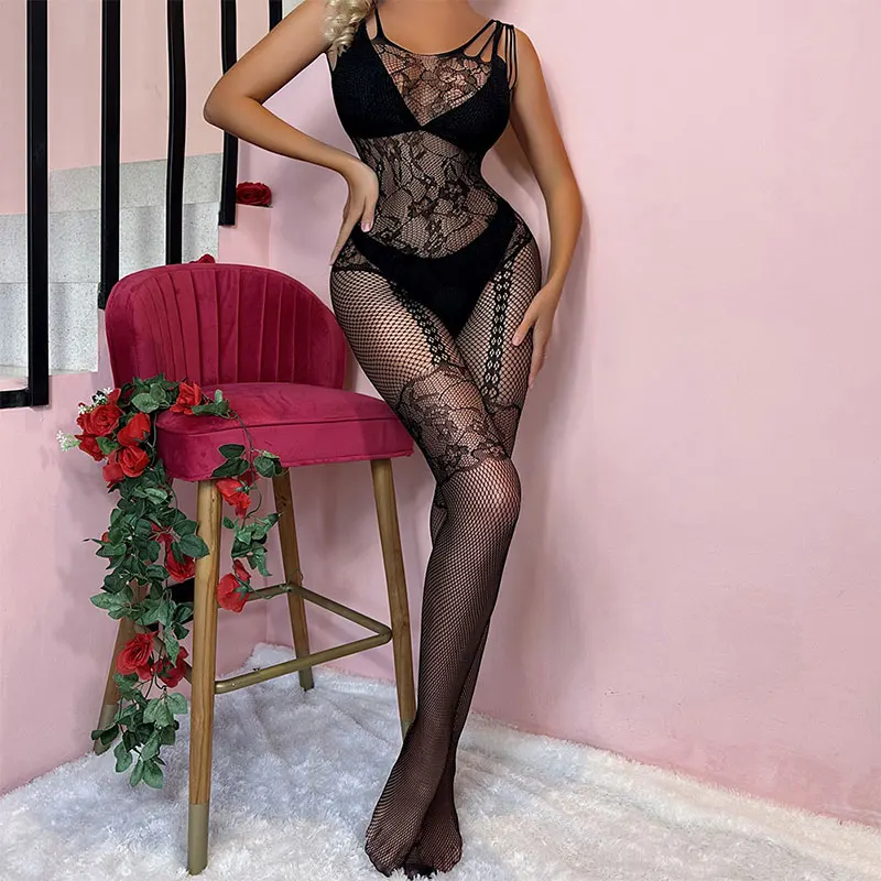 Plus size feminino crotchless sexo bodystocking malha sexdoll transparente pornô collants mulher impertinente desejo ético lingerie quente aberto