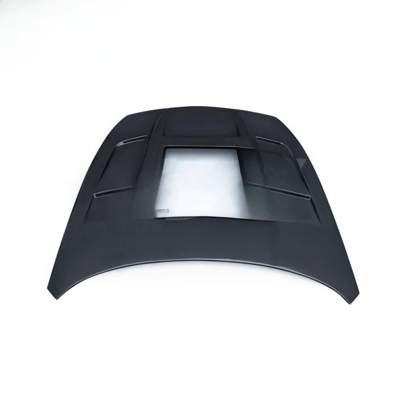 High Quality New Style Real Carbon Fiber Engine Hood With Tempered Glass Exterior Parts Fits 370Z Z34