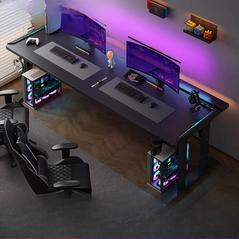 

Home Bedroom Computer Desk Desk Double Long Desk Carbon Fiber Game Table