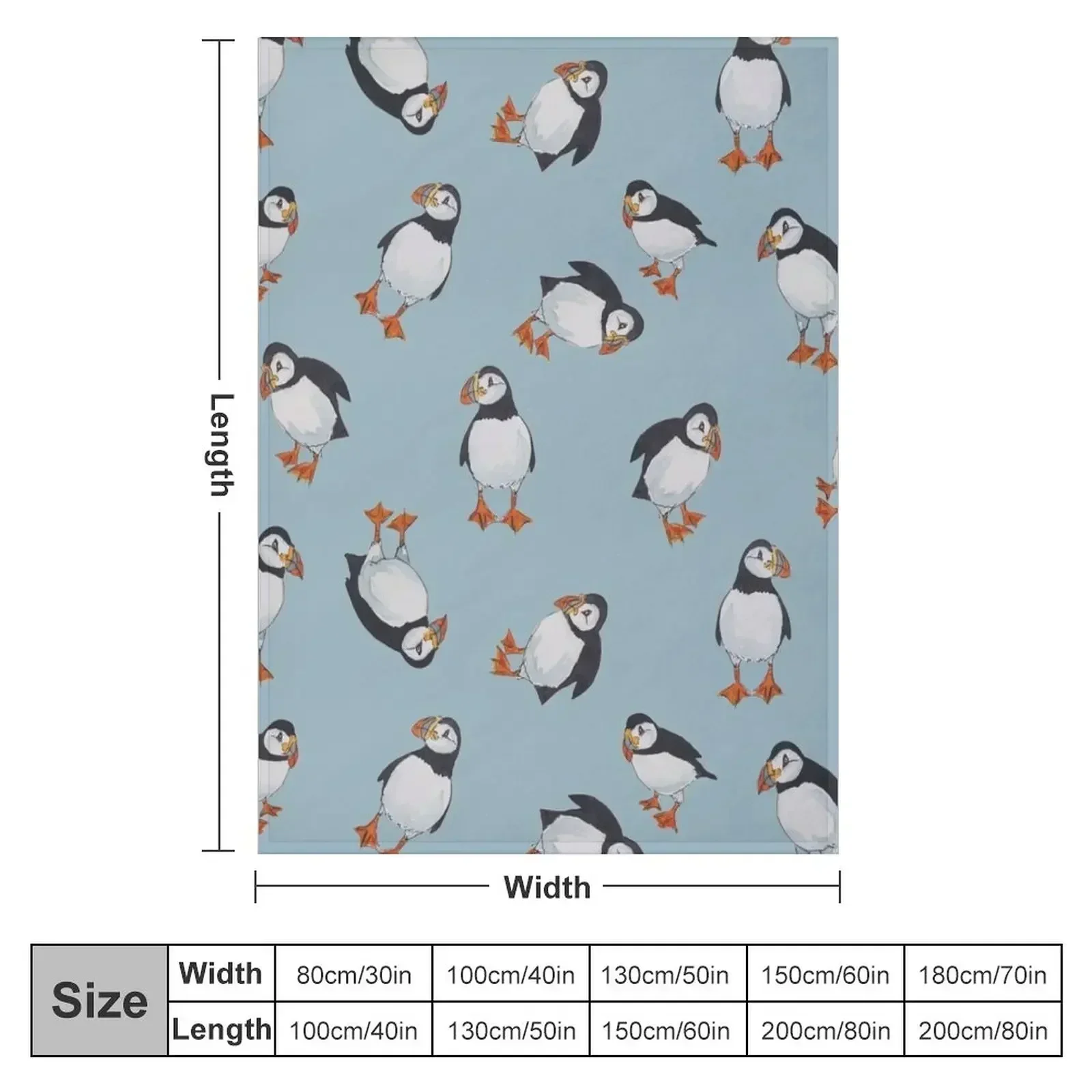 Perfectly Perfect Puffins! Throw Blanket Comforter Soft Big christmas decoration Cute Plaid Kid'S Tourist Blankets