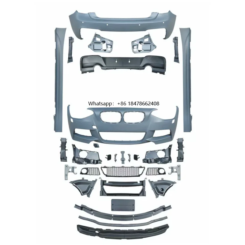 

For 2012-14 1 Series F20 Body Kit Upgrade to 2015 M-Tech External Front and Rear Bumper Grilles Upgrade From Old to New