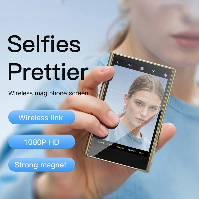 L62A téléphone Selfie moniteur écran réglable Bluetooth support magnétique connexion sans fil caméra arrière Selfie moniteur écran
