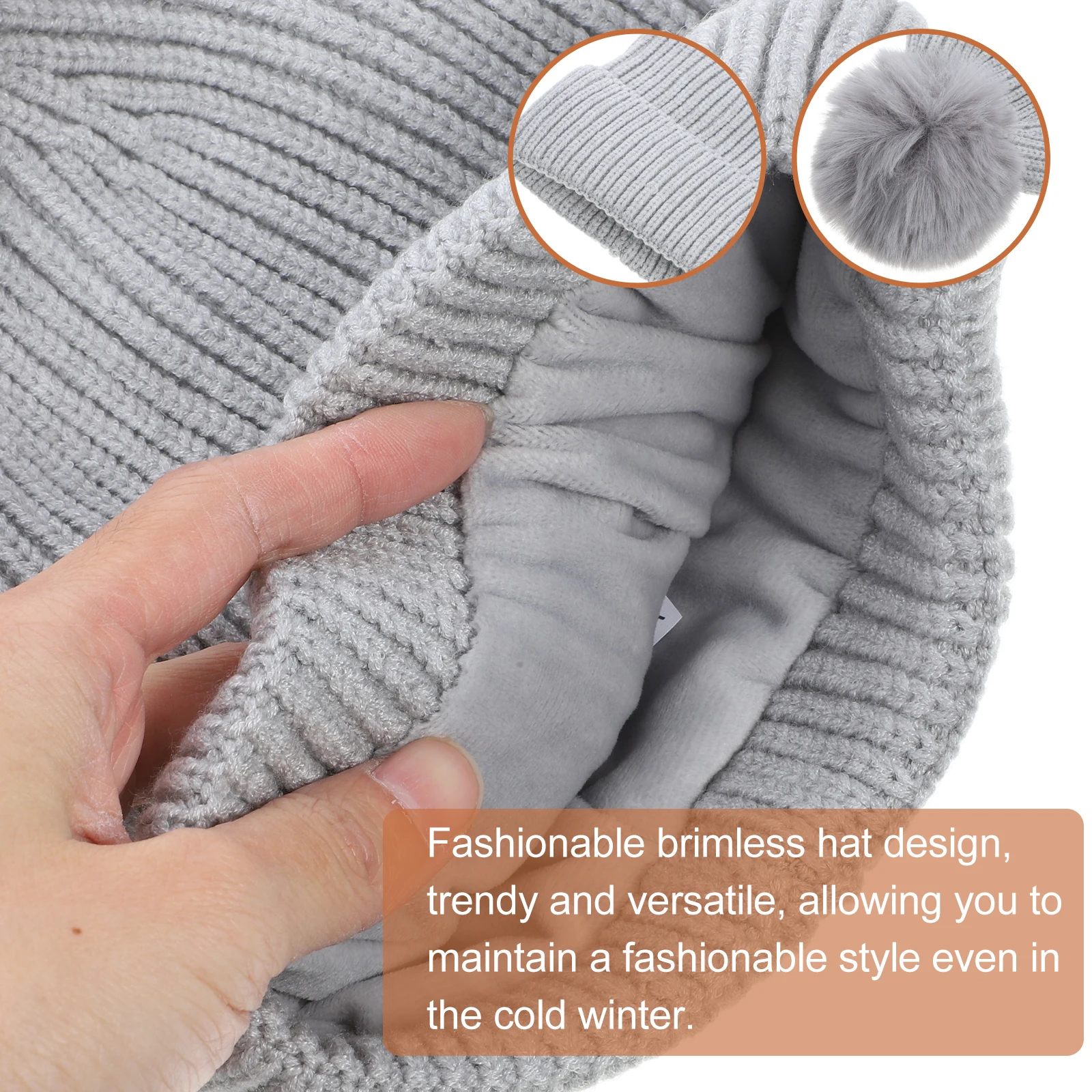 

Winter Touch Screen Gloves Set Warm Hats Scarf Women Riding Climbing Gloves Hat Soft Material Long Use Outdoor Winter Mittens