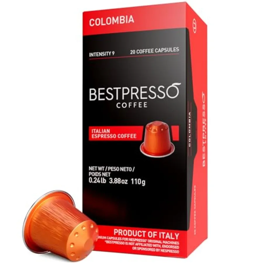

Bestpresso Coffee for N Original Machine 120 pods Certified Genuine Blend Pods Compatible with N Original 60 Days Satisfaction