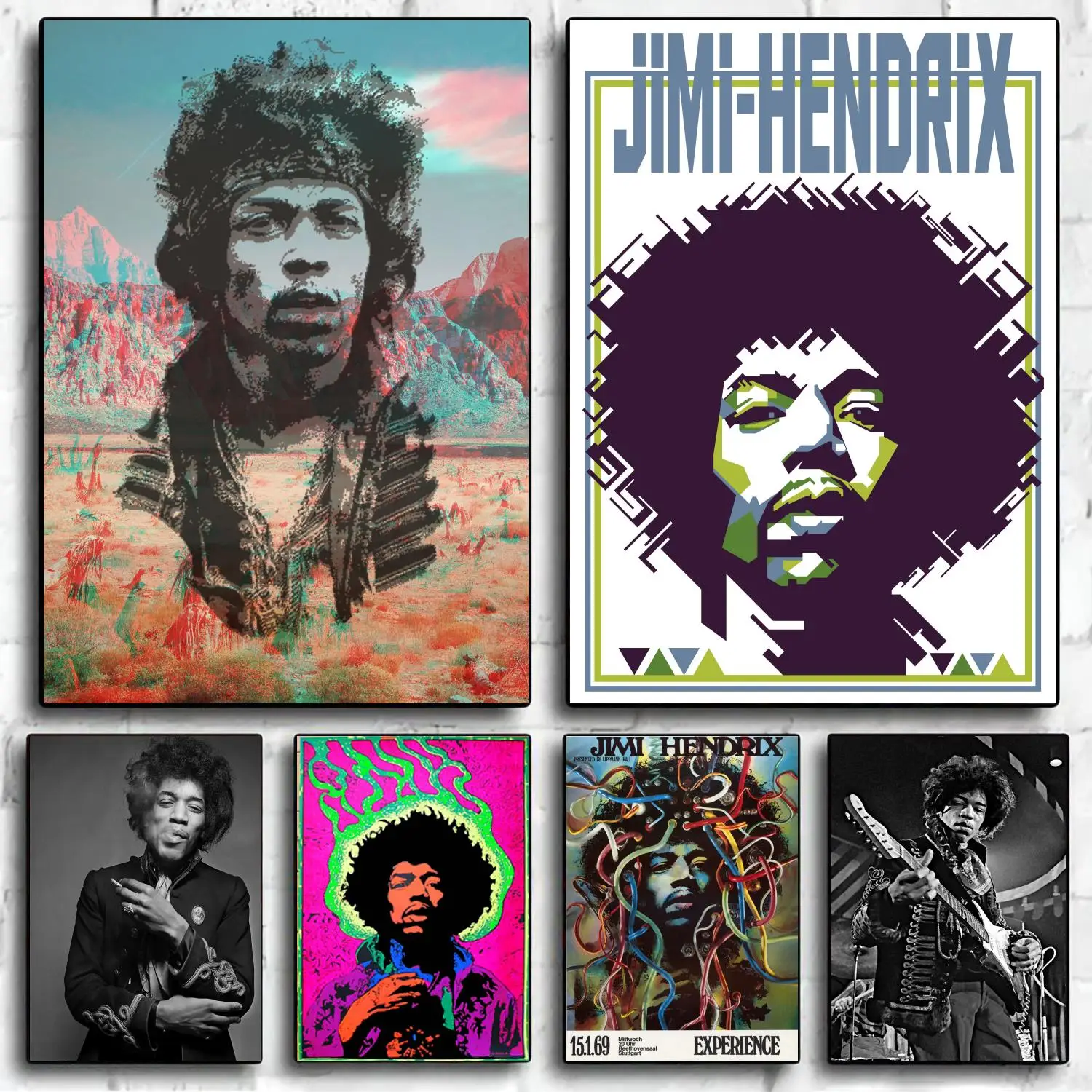 jimi hendrix Decoration Art Poster Wall Art Personalized Gift Modern Family bedroom Decor Canvas Posters