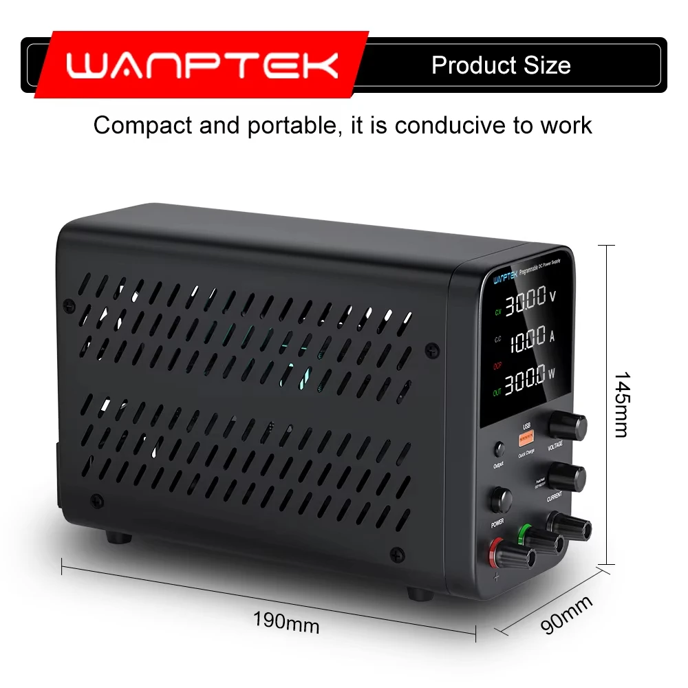 

Wanptek Lab Bench Power Supply 320W Laboratory Switching Power Supply Unit 160V 2A Adjustable Digital Source Voltage Stabilizer