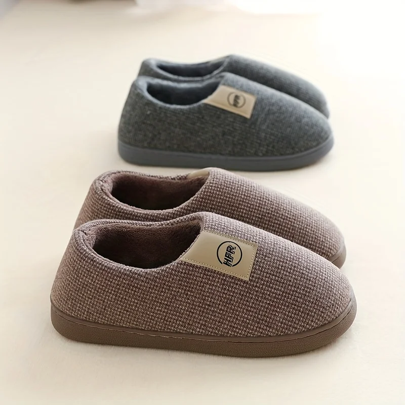 

Big Size Home furry Slippers Men Warm Plush Indoor Shoes Women Fleece Cozy Soft Anti Slip Thick Bottom Winter House Footwear