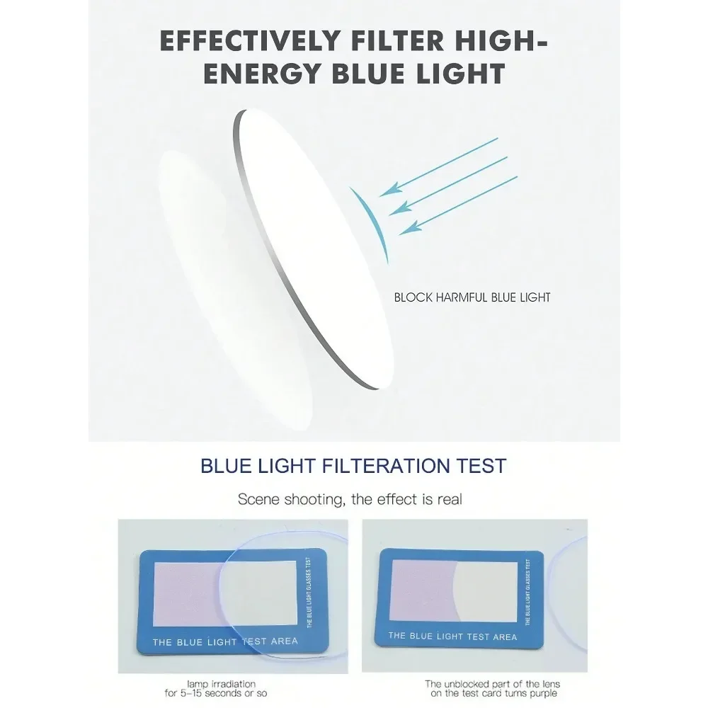 Transparent Square Plastic Frame Trendy Anti-Blue Light Clear Glasses For Back To School Clothing Accessories