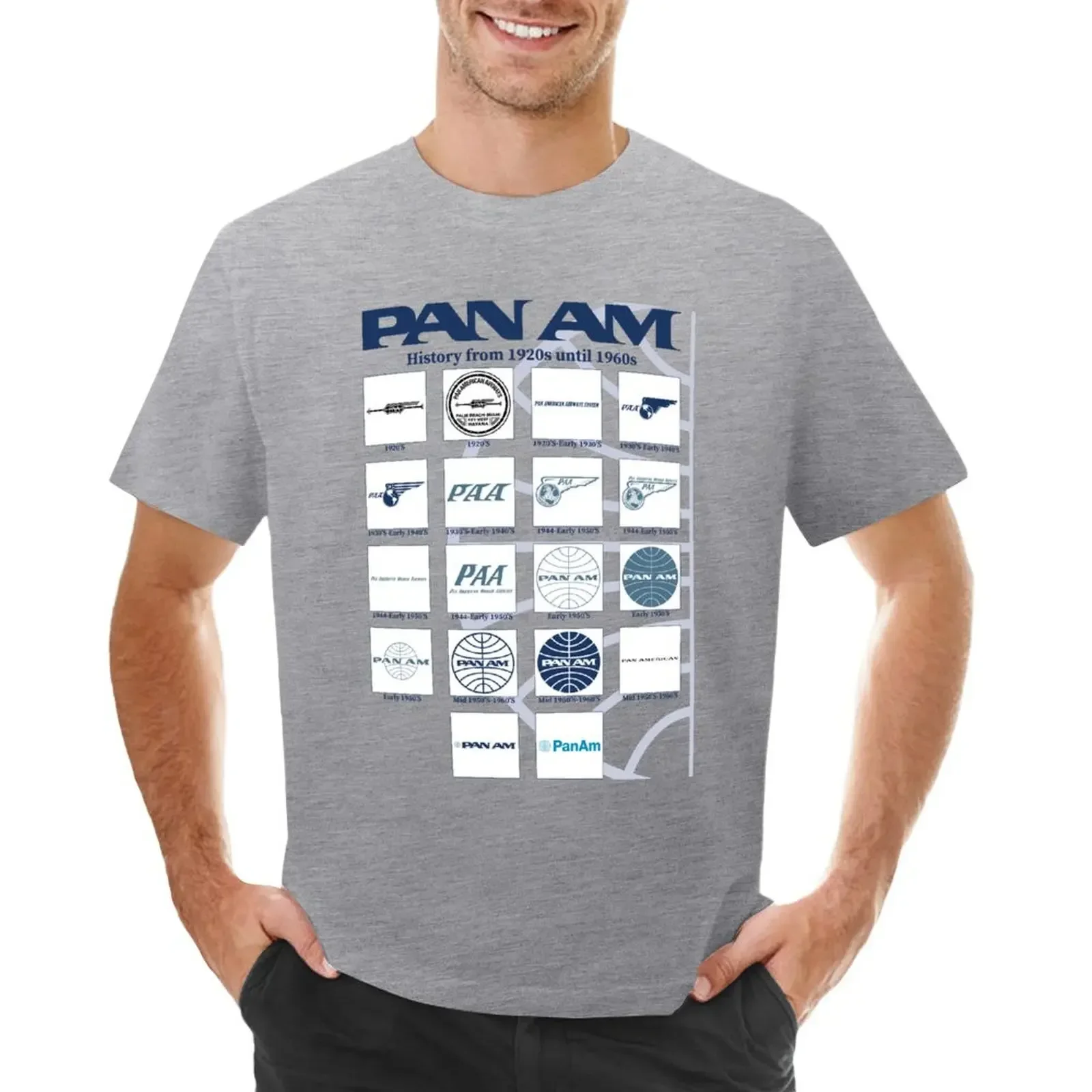 History of Pan Am Airways from 1920s until 1960s T-shirt cute clothes plain anime quick-drying black t shirts for men