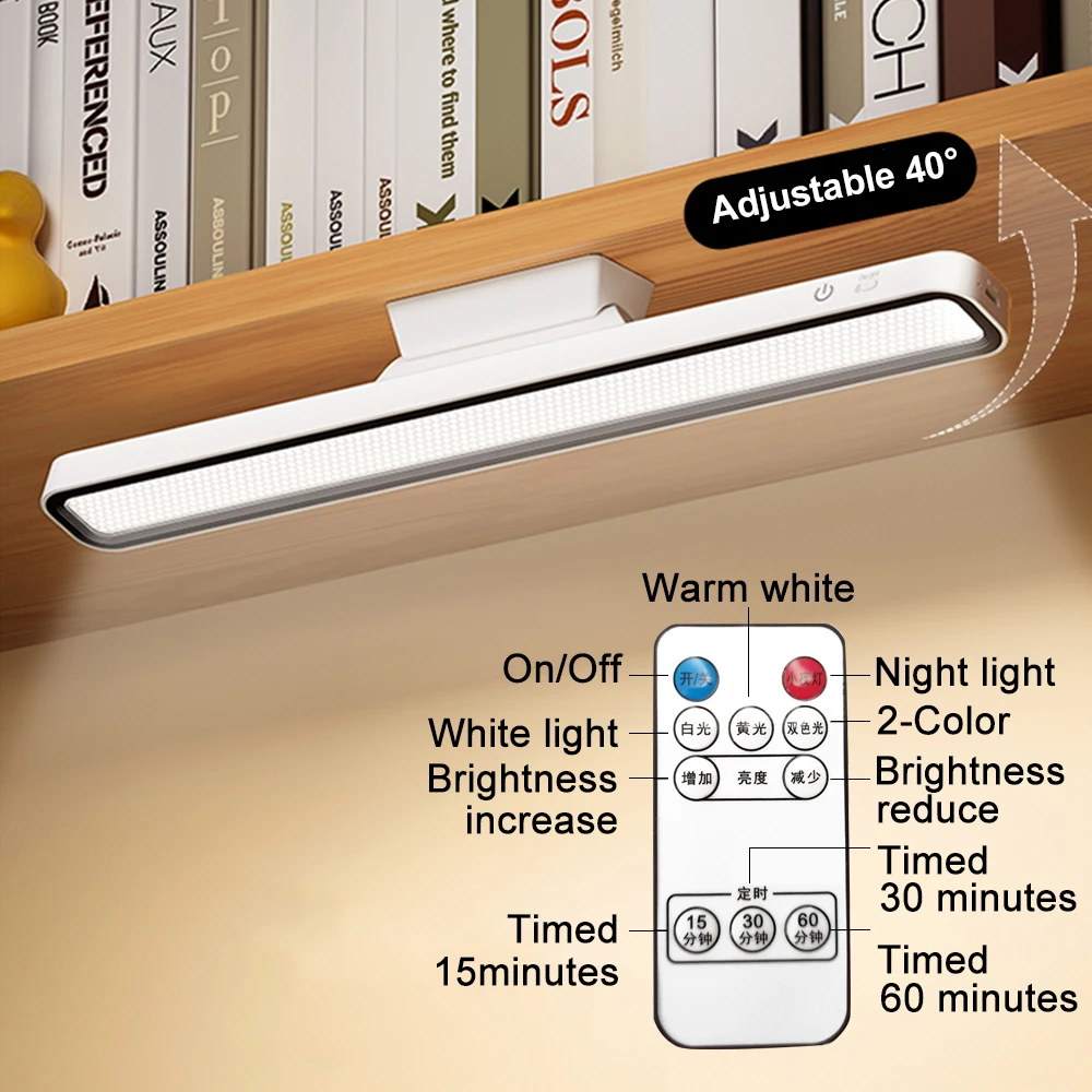 Lampe de bureau LED Rechargeable par USB, lampe de Table suspendue, magnétique, gradation continue, armoire, garde-robe, veilleuse