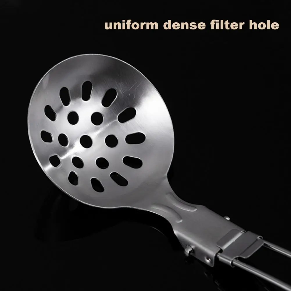 Stainless Steel Camping Spatula Stainless Steel Camping Cooking Utensil Set Heat-resistant Non-stick Foldable Handle Tools