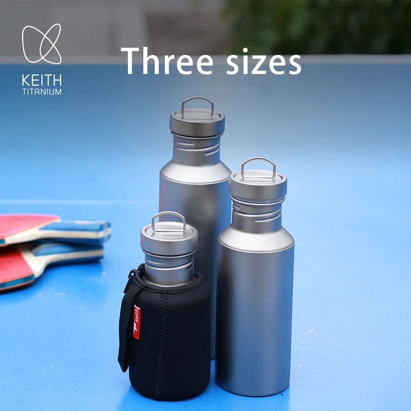 

Спортивная бутылка для воды Keith Titanium с термозащитным чехлом 400/550/700 мл, легкая, непротекающая, без BPA, для активного отдыха