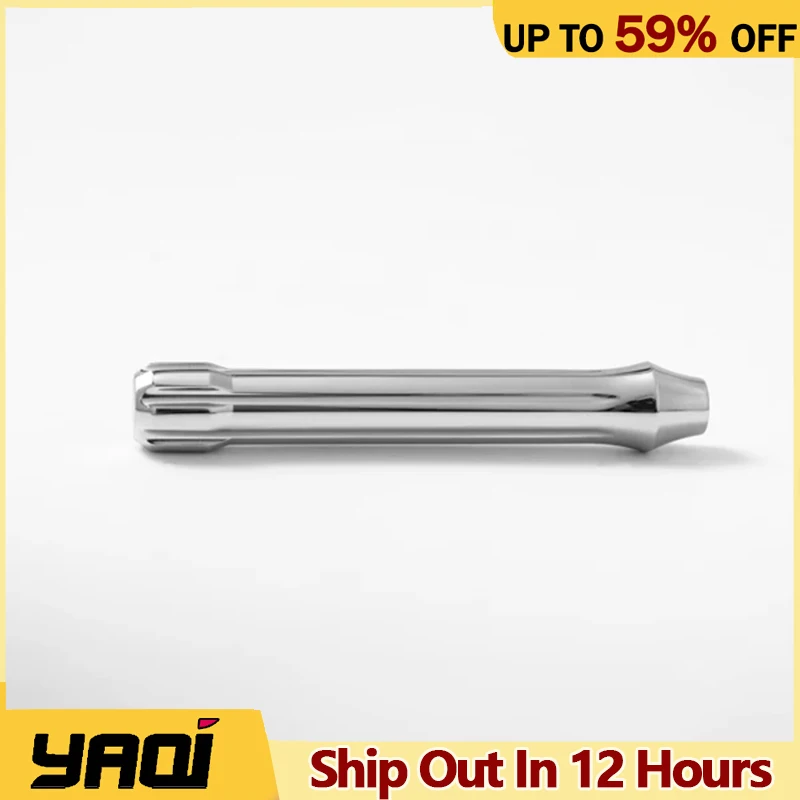 

YAQI Tsuka Polished Stainless Steel Men Safety Razor Handle 86mm Length 11-13mm Diameter Durability Lightweight Handle For Male