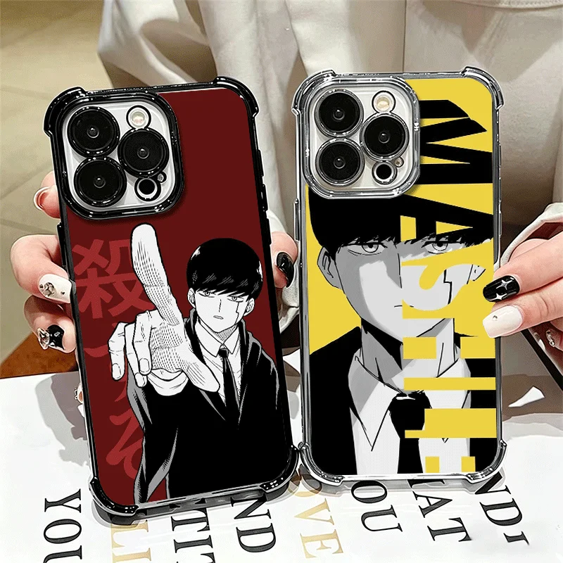 Funda de Teléfono con Diseño de Anime Mashle: Magia y Músculos para iPhone 16, 17 Pro Max, Air 17E, 16E, 14, 15 Plus, 12, 13, 11, Protección Anticaídas