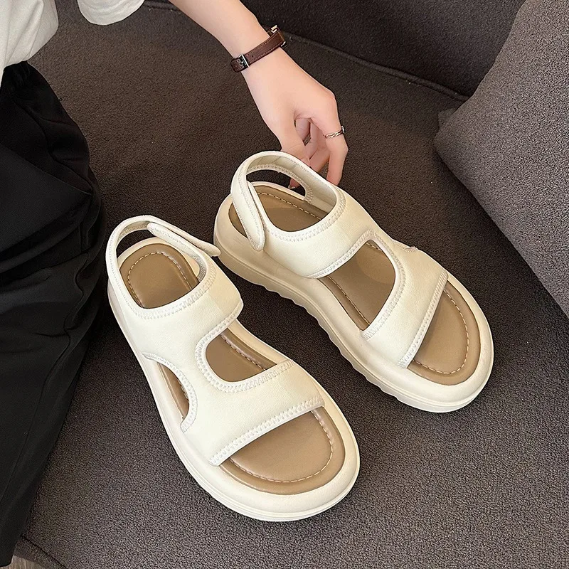 Wedges Shoes for Women Sandals Fashion Stretch Casual Slip on Platform Sport Sandalias De Mujer Soft Sole Outdoor Walking Shoes