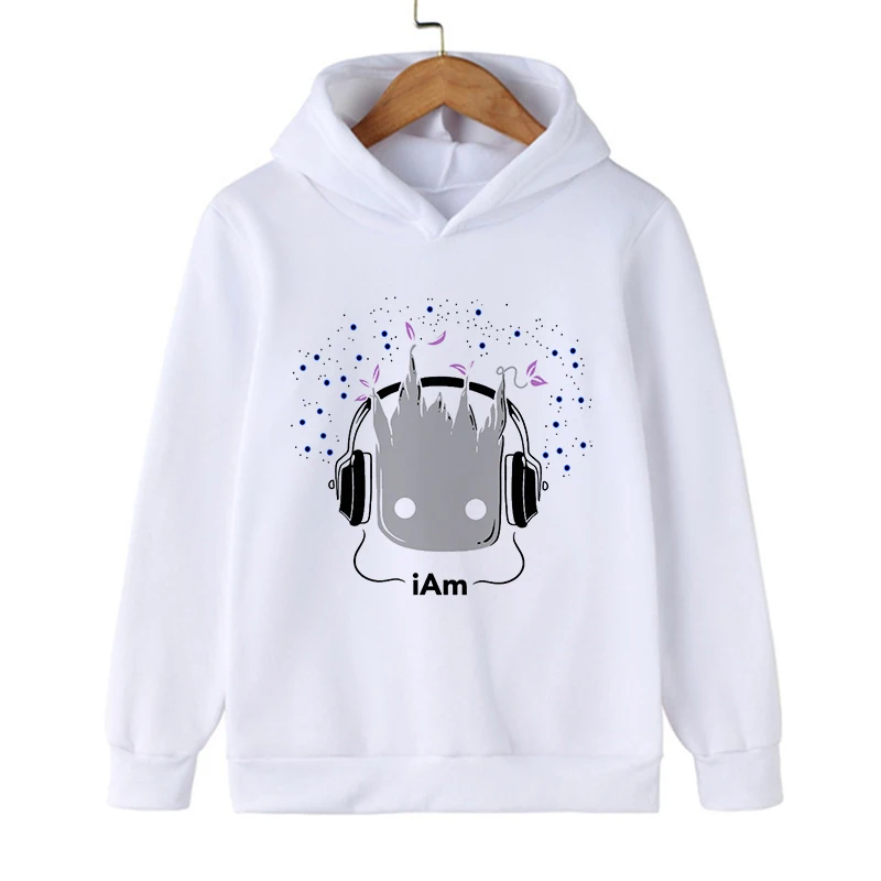 Cute Anime Movie Groot Sweatshirt Children Kids Tops  Hoodie I Am Groot Bady Hoodies Graphic Boys Girls Baby Sweatshirts Kawaii