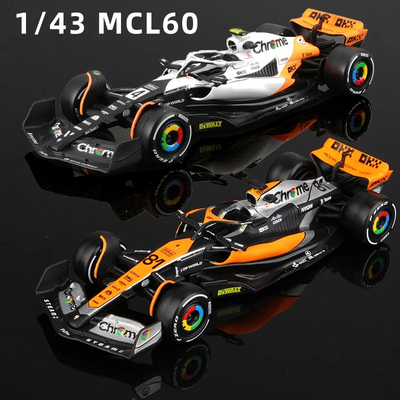 bburago-1-43-2023-mclaren-f1-Модели-mcl60-Гоночный-легкосплавный-автомобиль-Игрушечный-4--Ландо-Норрис-81--Подарочная-коллекция-Оскар-Пистори