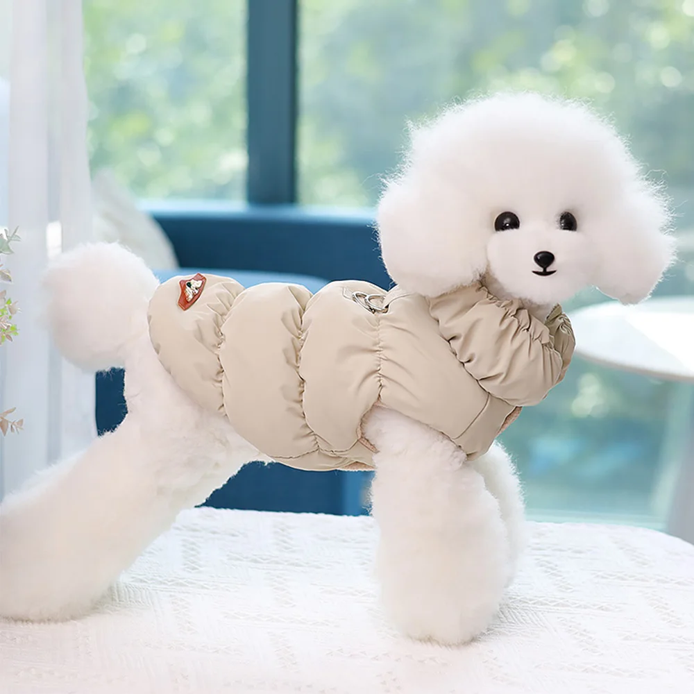 겨울 패딩 강아지 코트 재킷 소형 중형견용 부드럽고 따뜻한 강아지 옷 귀여운 강아지 조끼 애완동물 의류 썸네일 5
