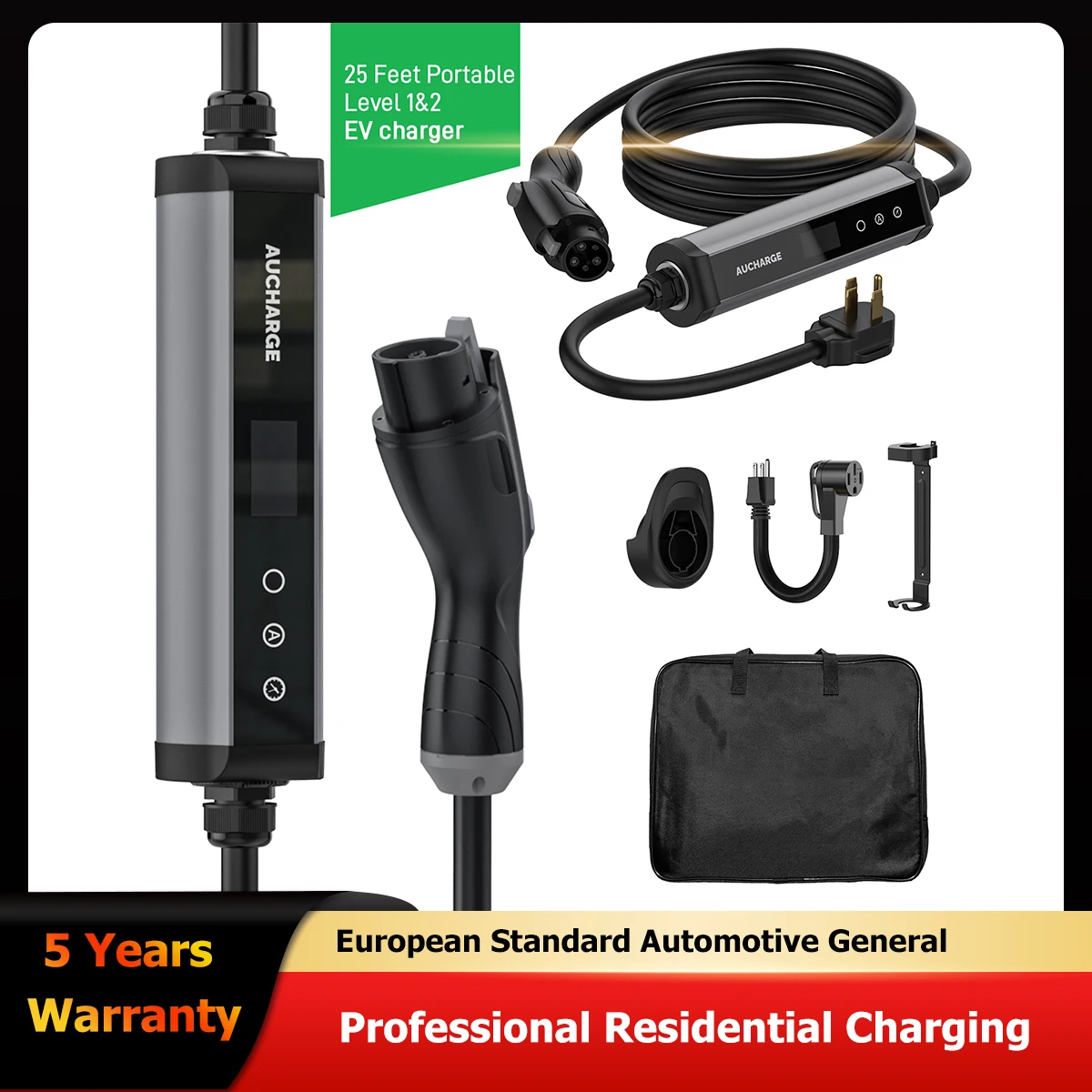 

Jeekvisen Adjustable Portable EV Charger Type2 220V 32A 7KW EVSE Charging CEE Plug With App Wifi Bluetooth CE ETL TUV