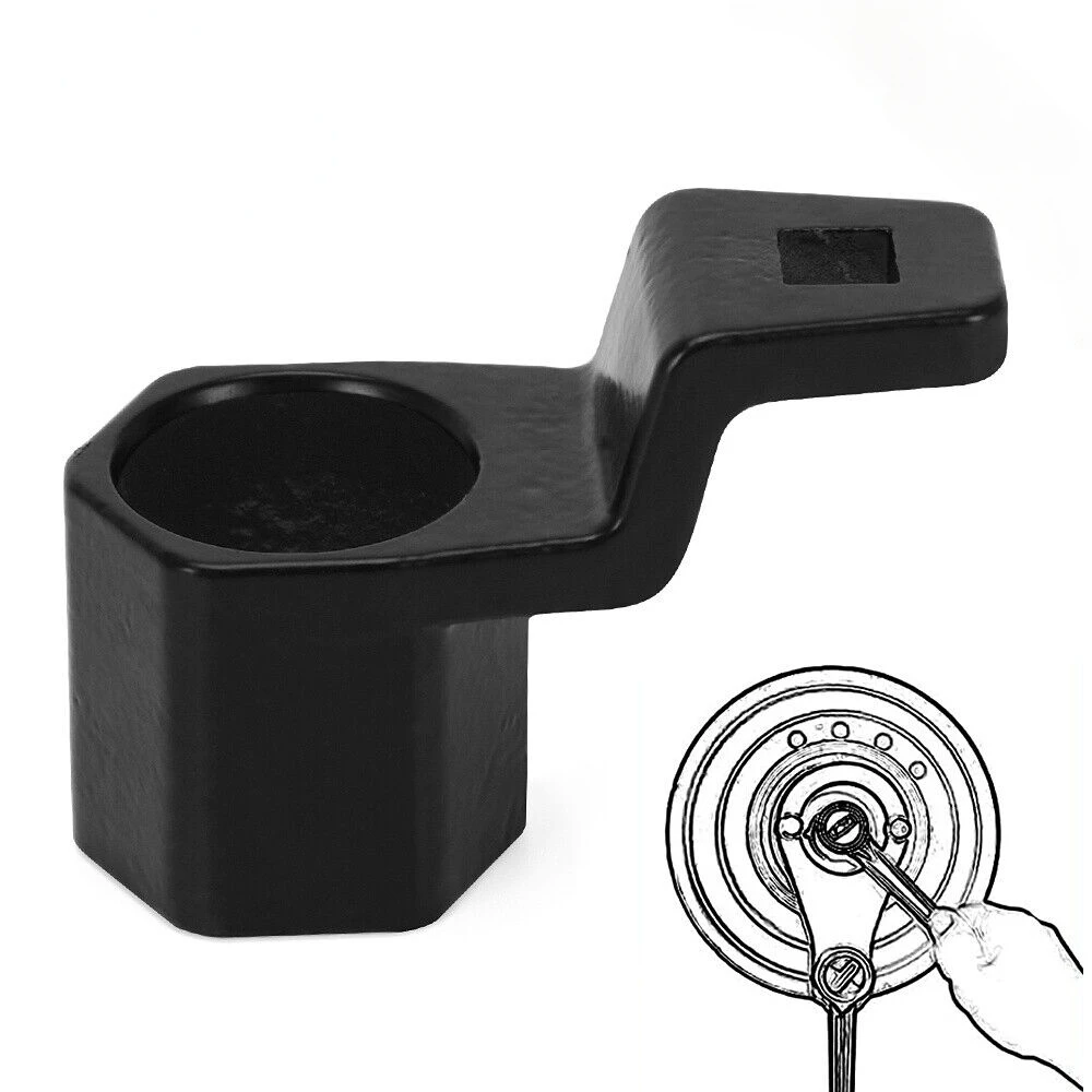 Car Cranks Pulley Removal Tools 50mm Crankshaft Wrench Holder Tool Removal Holding Spanner Square Drive for Honda Acura Engine