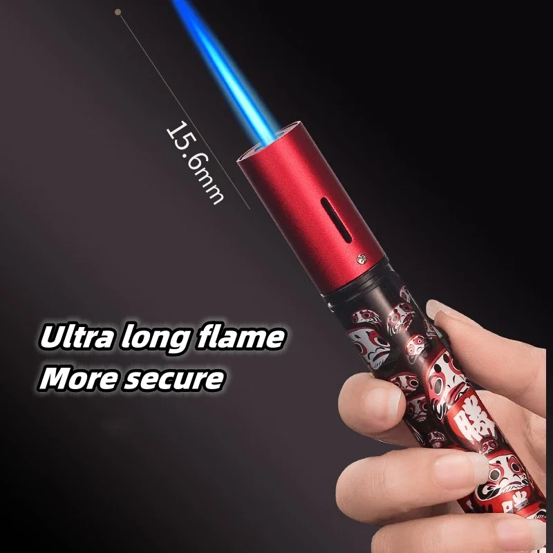 HONEST Metal Windproof Torch Lighter Refillable Pen Gas Lighter Jet Flame Butane Lighter Outdoor Camping BBQ Candle Men's Gadget