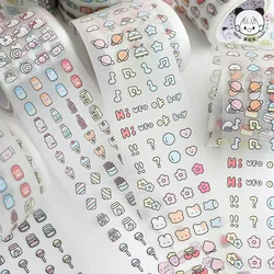 5cm*3m Kawaii Cartoon tape Stickers Creativity Decorative Stick Labels Planner handmade Diy Junk Journal Supplies