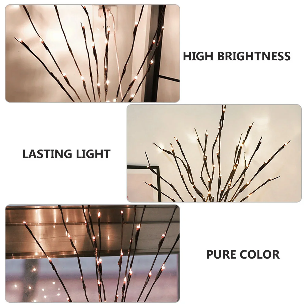 

3Pcs Simulated Branch Light LED Tree Branch Lamp for Home Office Desk Decor Malleable Iron Wire Core 20LED Realistic Design