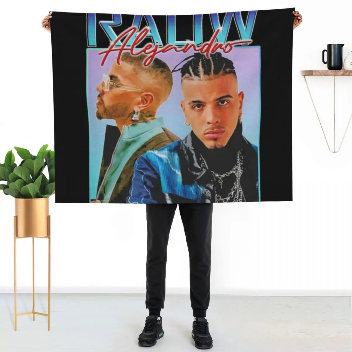 Alejandro Vintage Rap Music Throw Blanket Designers wednesday Luxury Brand Picnic Bed linens Thin Blankets