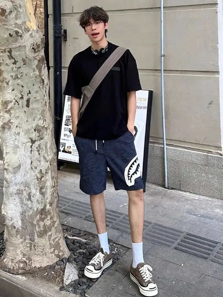 

Модные рта в стиле пэчворк, мужские баскетбольные рта, летние рта, пляжная одежда, прямые брюки длиной пять четвертей